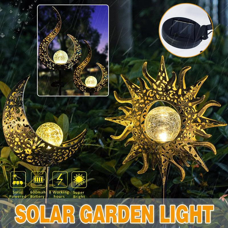 Solar Lights LED Garden Decor Outdoor Path Lights Lawn Light Lantern Lamp - 1X Moon