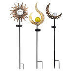 Solar Lights LED Garden Decor Outdoor Path Lights Lawn Light Lantern Lamp - 1X Moon