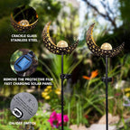 Solar Lights LED Garden Decor Outdoor Path Lights Lawn Light Lantern Lamp - 1X Moon
