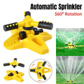 360 Degree Rotating Yellow Sprinkler Automatic Lawn Garden Watering System Villa