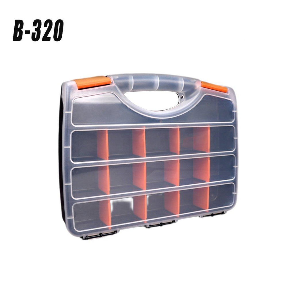 Clear Plastic Storage Box Multi Compartment Organizer for Small Parts Beads - BF-312