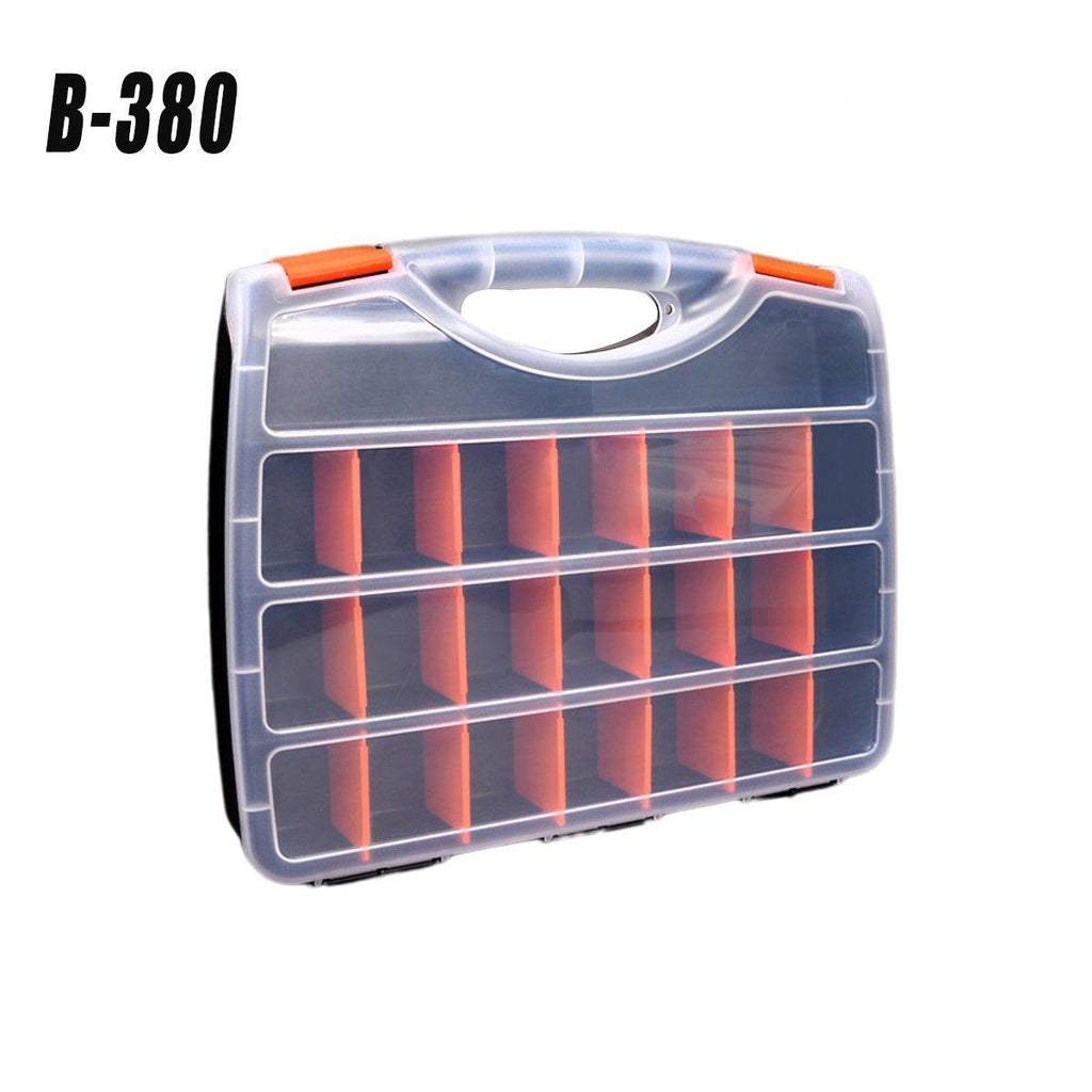 Clear Plastic Storage Box Multi Compartment Organizer for Small Parts Beads - F-156