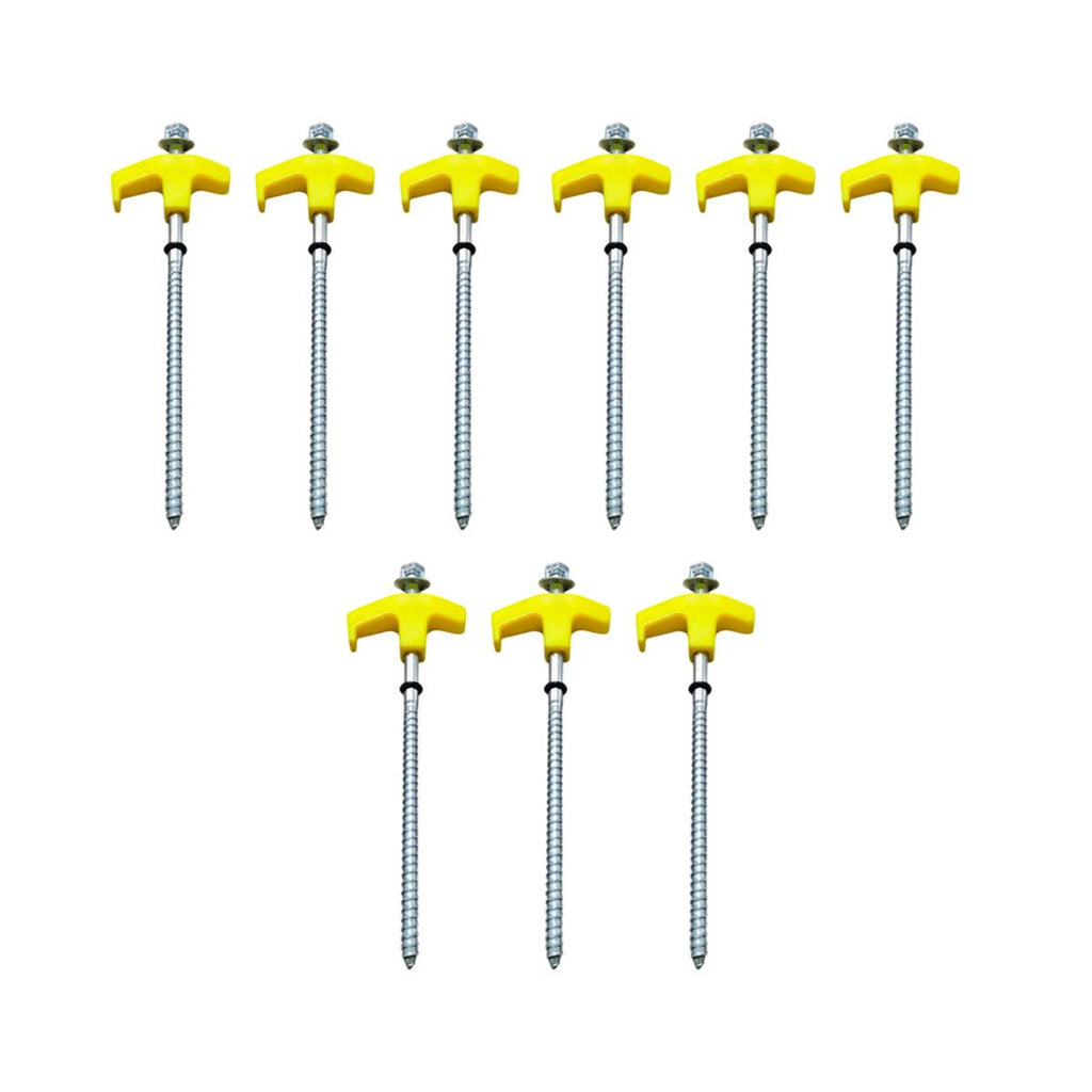 9PCS High Strength Carbon Steel Tent Stakes Outdoor Camping Pegs M8x200 Durable