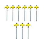9PCS High Strength Carbon Steel Tent Stakes Outdoor Camping Pegs M8x200 Durable