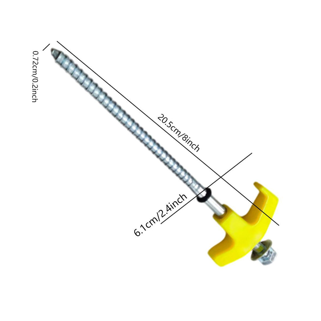 9PCS High Strength Carbon Steel Tent Stakes Outdoor Camping Pegs M8x200 Durable