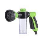 Washing Nozzle Plant Pet Hose 8-Mode Garden Car Water Foam Sprayer Soap Dispenser - Black