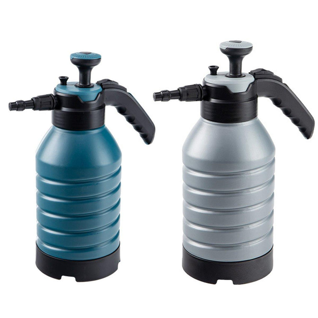Pressure Pump Spray Bottle 2L Easy Pump Adjustable Nozzle Garden Watering Flower - Grey