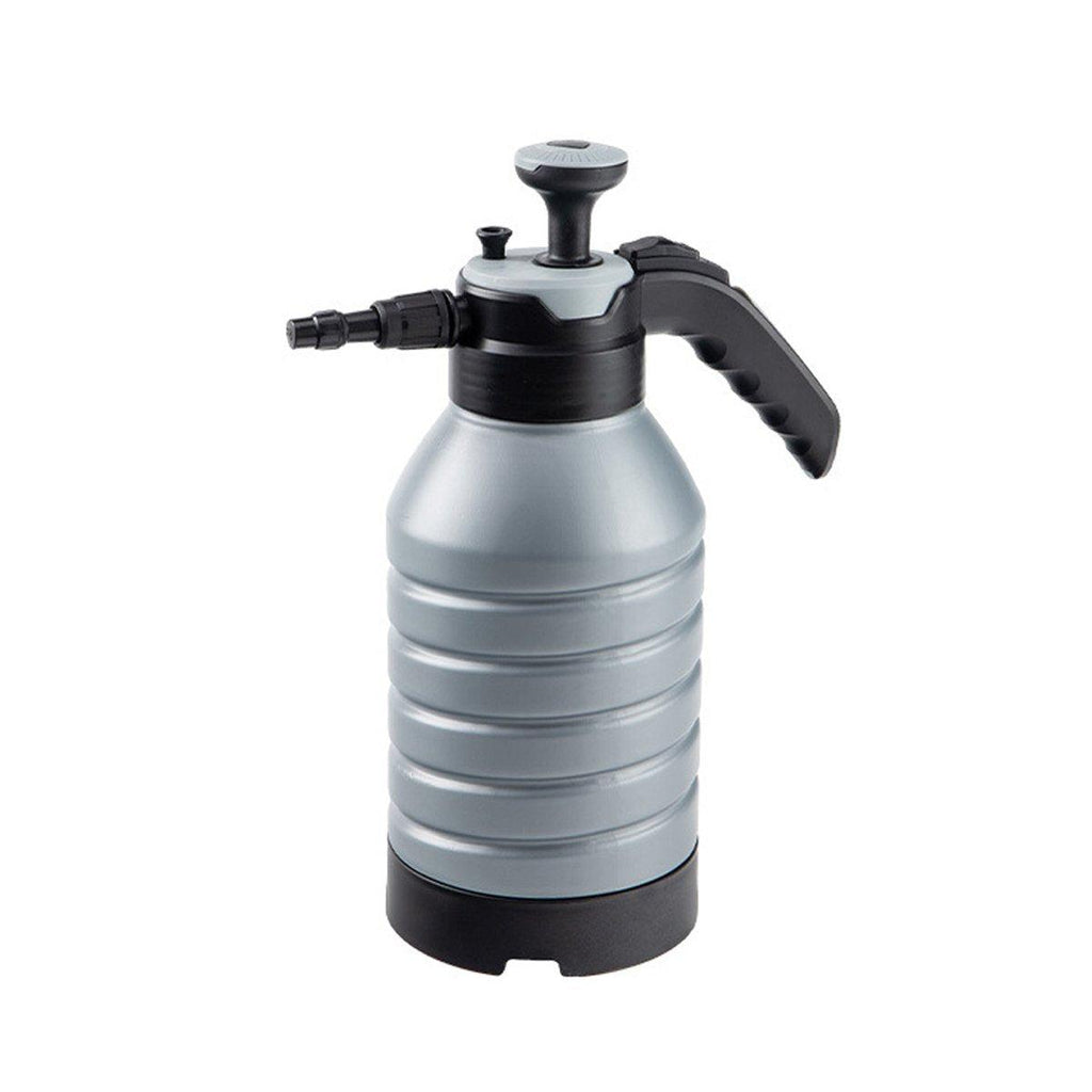 Pressure Pump Spray Bottle 2L Easy Pump Adjustable Nozzle Garden Watering Flower - Grey