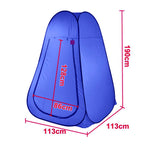 Pop Up  Portable Privacy Shower room Tent &20L Outdoor Camping Water Bag Camp Set - blue