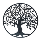 Black Tree of Life Wall Art Hanging Metal Iron Sculpture Garden 99cm