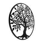 Black Tree of Life Wall Art Hanging Metal Iron Sculpture Garden 99cm