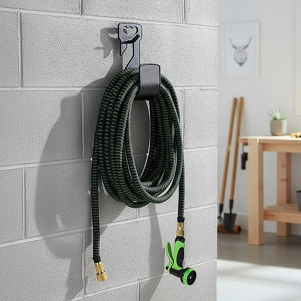 30m Heavy Duty Expandable Flexible Garden Hose with Water Spray Nozzle