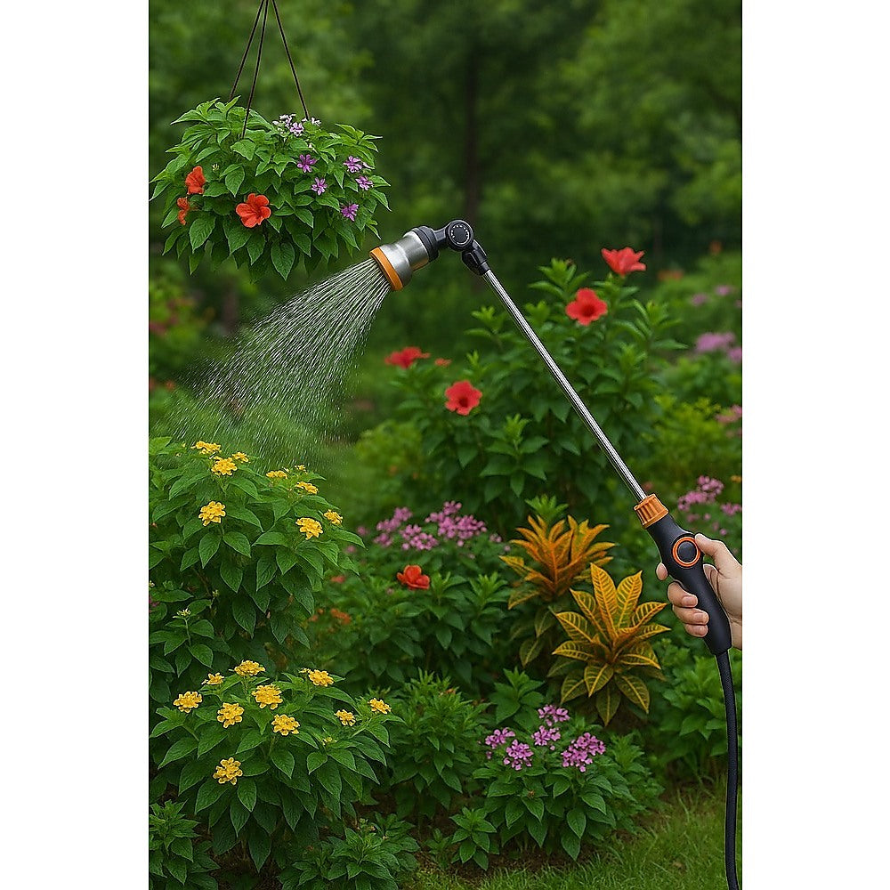 Garden Hose Lance Spray Long Reach 90cm Multi Gun Hanging