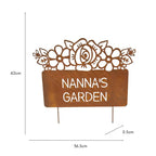 Nanna'S Garden Rust Garden Stake 42cm