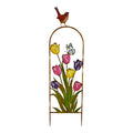 Arched Garden Stake w Coloured Flowers 94cm