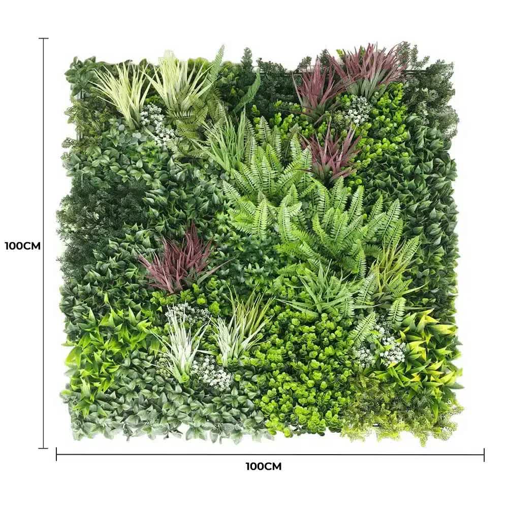 Premium Urban Greenery Artificial Vertical Garden / Fake Green Wall UV Resistant 1m x 1m (Exclusive Model Arriving Mid Sep)