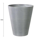 Decorative Textured Round Grey Planter 47cm