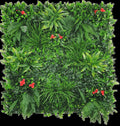 Elegant Red Rose Vertical Garden / Green Wall UV Resistant 100cm x 100cm
