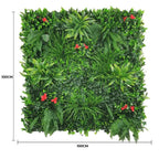 Elegant Red Rose Vertical Garden / Green Wall UV Resistant 100cm x 100cm
