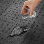 VEVOR Garage Tiles Interlocking, 12 x 12 x 0.53 inch 25 Pack Garage Floor Covering Tiles, Non-Slip Double-Sided Texture Garage Flooring Tiles, for Garages, Basements, Repair Shops, Black