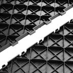 VEVOR Garage Tiles Interlocking, 12 x 12 x 0.53 inch 25 Pack Garage Floor Covering Tiles, Non-Slip Double-Sided Texture Garage Flooring Tiles, for Garages, Basements, Repair Shops, Black