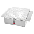VEVOR Truck Bed Tool Box, Heavy Duty Aluminum Tool Box with Diamond Plate, Storage Toolbox Chest Organizer Supports up to 100 kg, Ideal for Pickup, Truck Bed, RV, Trailer, 770 x 610 x 230 mm, Silver