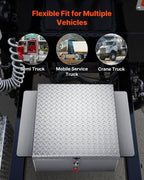 VEVOR Truck Bed Tool Box, Heavy Duty Aluminum Tool Box with Diamond Plate, Storage Toolbox Chest Organizer Supports up to 100 kg, Ideal for Pickup, Truck Bed, RV, Trailer, 770 x 610 x 230 mm, Silver