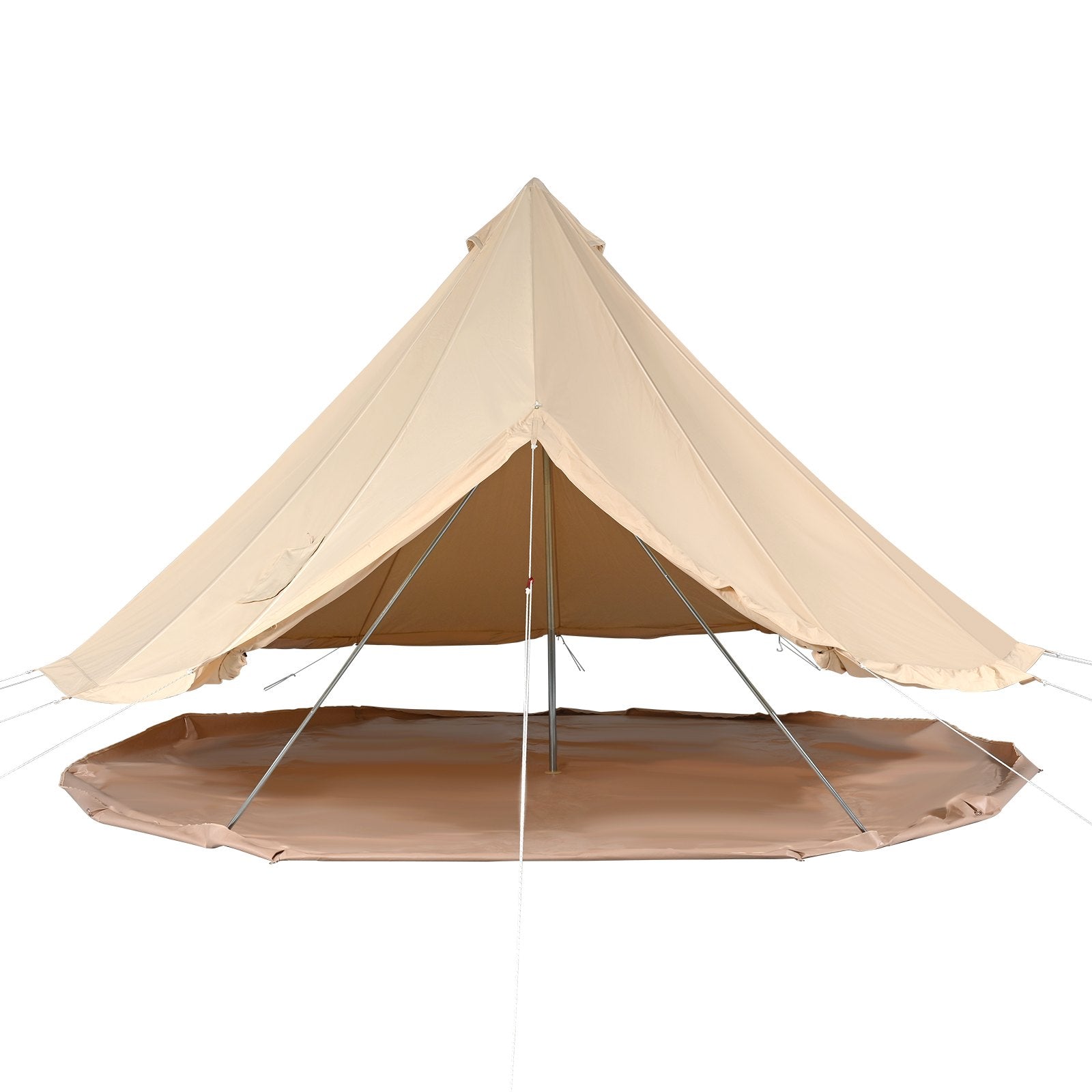 VEVOR Canvas Bell Tent 5m/16.4ft 4-Season Camping Yurt Tent with Stove Jack