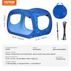 VEVOR Bed Tent, Pongee Fabric, 2 Doors Breathable Dream Tent with 8.5 mm Fiber Poles on Bed Privacy, Full Size Block out Light Sleeping Bed Canopy, Fit for Kids Playhouse and Adults Sleeping Tent