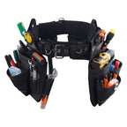 VEVOR Tool Belt, 18 Pockets Professional Tool Pouch for Men, Heavy Duty Adjustable Utility Belt Detachable Work Bag for Electrician, Carpenter, Construction, Work Apron Organizer, Adjusts 80-131 cm