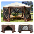 VEVOR Pop-up Camping Gazebo Camping Canopy Shelter 6 Sided 10' x 10' Sun Shade