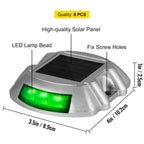 VEVOR 8-Pack Solar Driveway Light LED Road Markers Green for Garden Pathway
