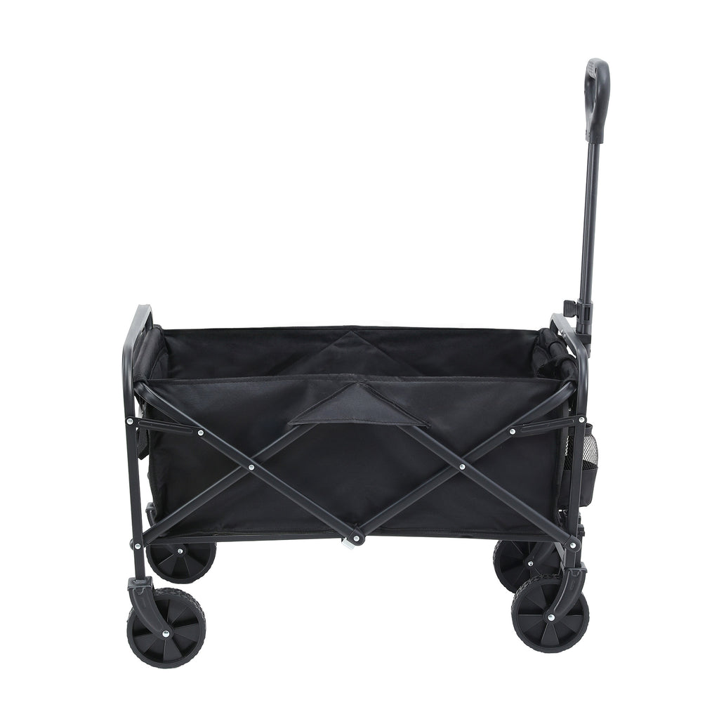 Gardeon Garden Cart Folding Trolley Camping Wagon Barrow Outdoor Beach Black