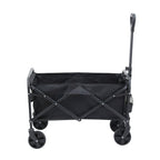 Gardeon Garden Cart Folding Trolley Camping Wagon Barrow Outdoor Beach Black