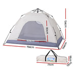 Weisshorn Camping Tent Instant Tent Pop up 2 Person Outdoor Hiking Tents Hiking Beige