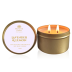Lavender & Lemon 100% Natural Fragrance Soy Candle Tin 165g