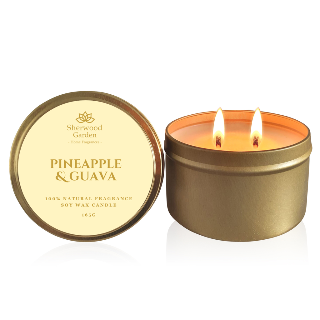 Pineapple & Guava 100% Natural Fragrance Soy Candle Tin 165g